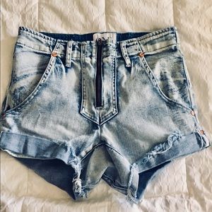 One Teaspoon zip fly denim shorts